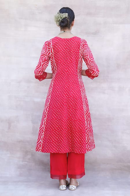 Label Mansi Nagdev Azal Chanderi Silk A-Line Kurta Set 