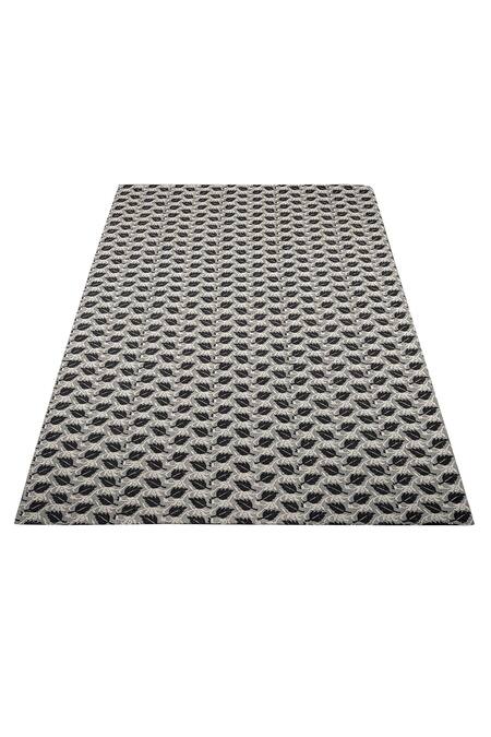 Shop Qaaleen Multi Color Wool And Jacquard Hand Woven The Last Leaf Pattern Rug at Aza Fashions Shop_Qaaleen_Multi Color Wool And Jacquard Hand Woven The Last Leaf Pattern Rug_at_Aza_Fashions