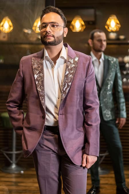 Decemberbyvivek Silk Jacket & Pant Set 