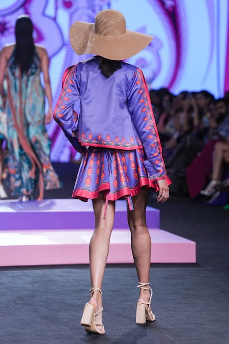 Shop Limerick By Abirr N' Nanki Multi Color Silk Embroidery Jace Printed Skirt at Aza Fashions Shop_Limerick By Abirr N' Nanki_Multi Color Silk Embroidery Jace Printed Skirt _at_Aza_Fashions