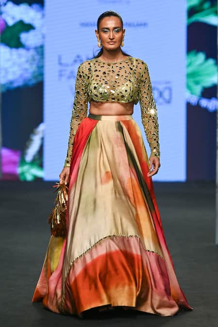 Mahima Mahajan Embroidered Blouse & Lehenga Set 