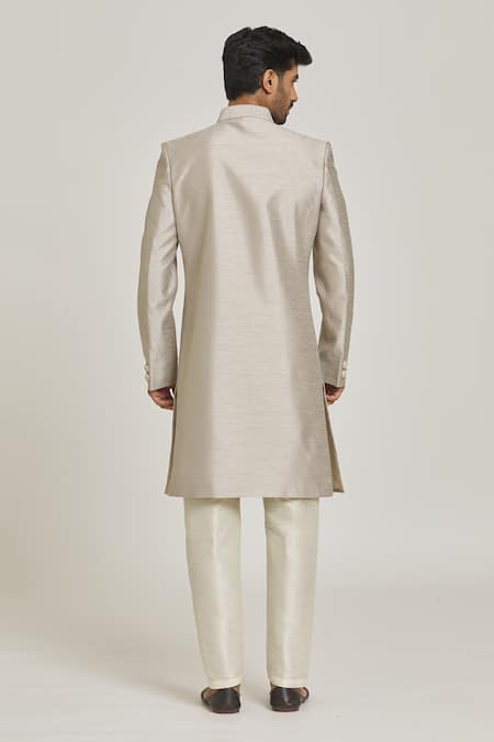 Arihant Rai Sinha Overlap Sherwani & Contrast Pant Set 