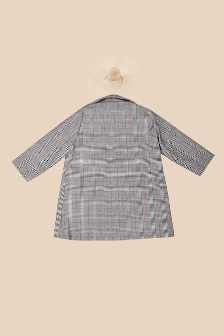 Pankhuri By Priyanka Flannel Checkered Pattern Blazer 