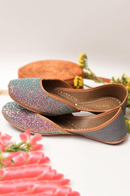 Coral Haze Fio Glitter Juttis 