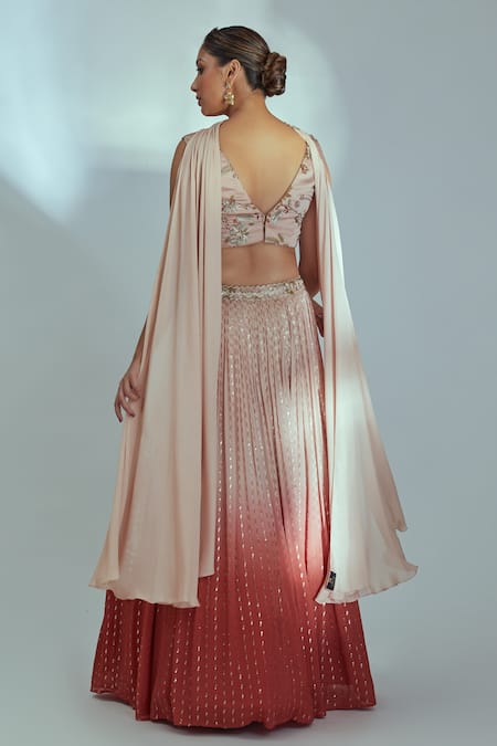 Suruchi Parakh Ombre Sequin Work Lehenga Set 