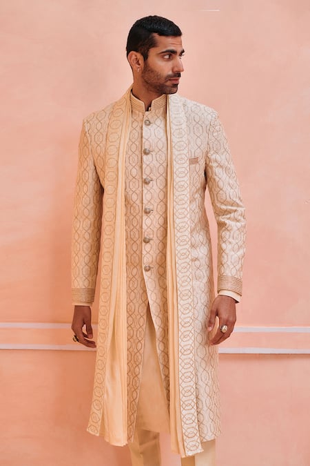 Philocaly Helix Embroidered Sherwani Set 