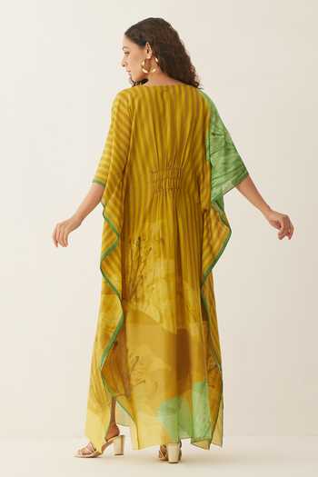 Shivani Bhargava Chanderi Floral Print Kaftan 