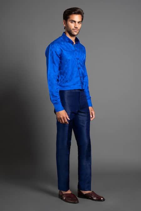 Raghavendra Rathore Jodhpur Tanchoi Floral Woven Shirt 