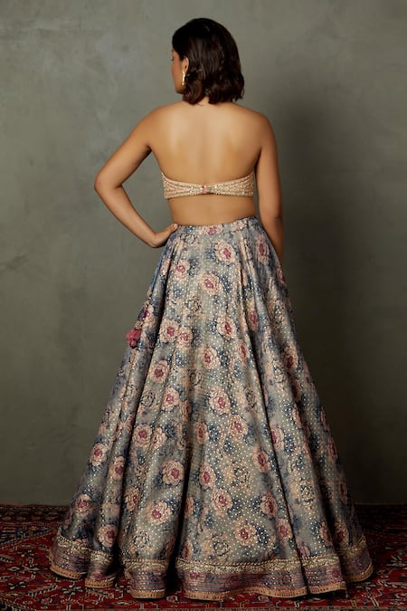 RI.Ritu Kumar Hasika Floral Print Lehenga Set 