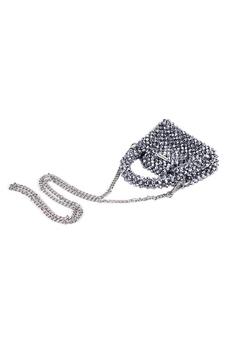 Adorn My Wish Crystal Bead Embellished Handbag 