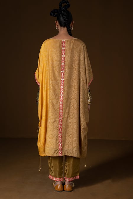 Pooja Rajgarhia Gupta Ombre Floral Print Kaftan & Pant Set 