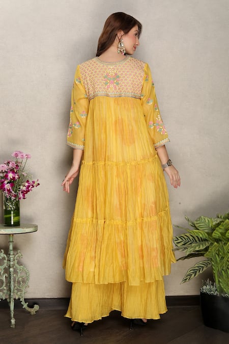 Falguni.Foram Tiered Kurta Sharara Set 