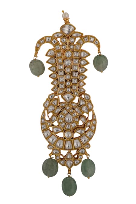 Riana Jewellery Stone Studded & Bead Drop Kalangi 