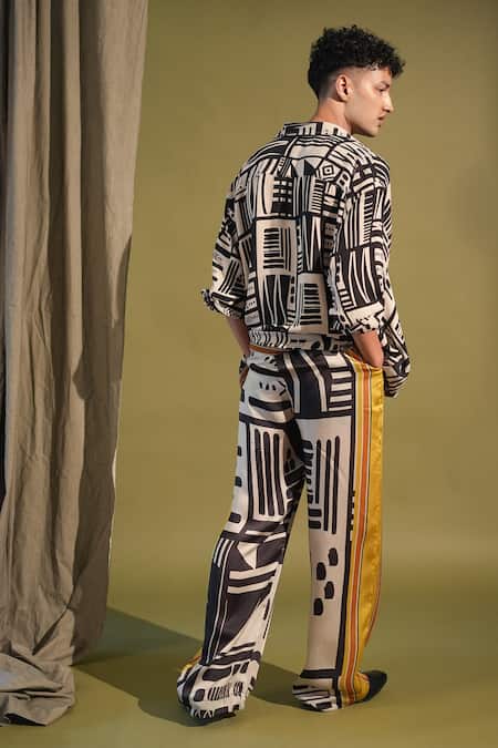 Nikita Mhaisalkar Abstract Aztec Print Shirt With Pant 