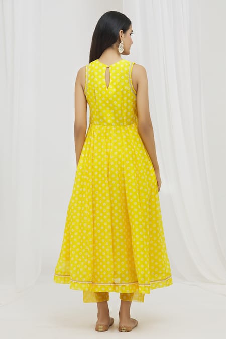 Yuvraani Jaipur Floral Print Anarkali Set 