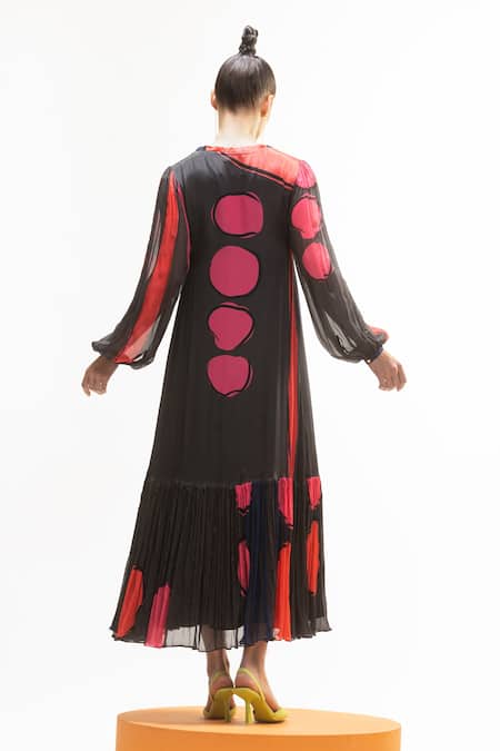 Nautanky Round Neck Gathered Dress 