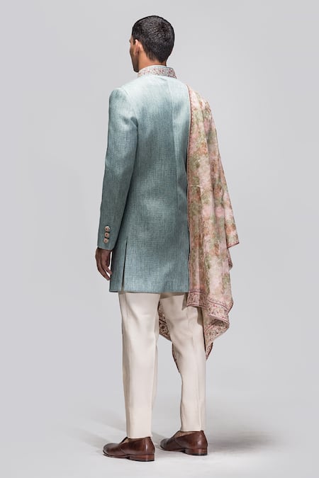 Asuka Jute Silk Achkan Set 