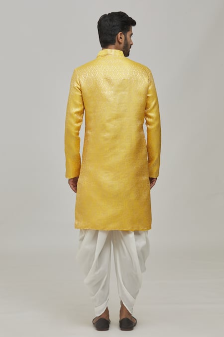 Arihant Rai Sinha Jacquard Woven Bright Kurta & Patiala Pant Set 