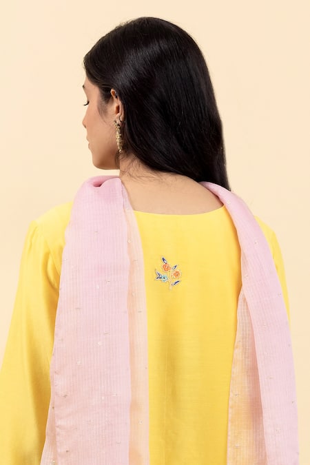 Pita Nila Kira Chanderi A-Line Kurta Set 
