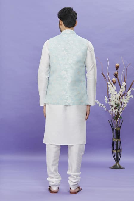 Arihant Rai Sinha Floral Pattern Bundi & Kurta Set 