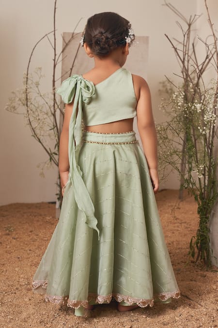 Merge Design Embroidered Blouse & Skirt Set 