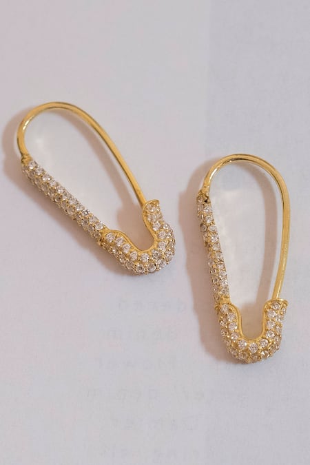 Buy Safety Pin Earring / 14k Gold Safety Pin Earring / Trendy Gold Safety  Pin Earring Online in India - Etsy