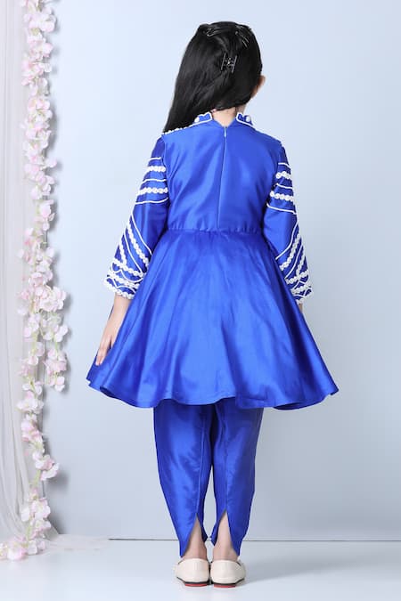 The Little Celebs Pearl Embroidered Kurta & Pant Set 