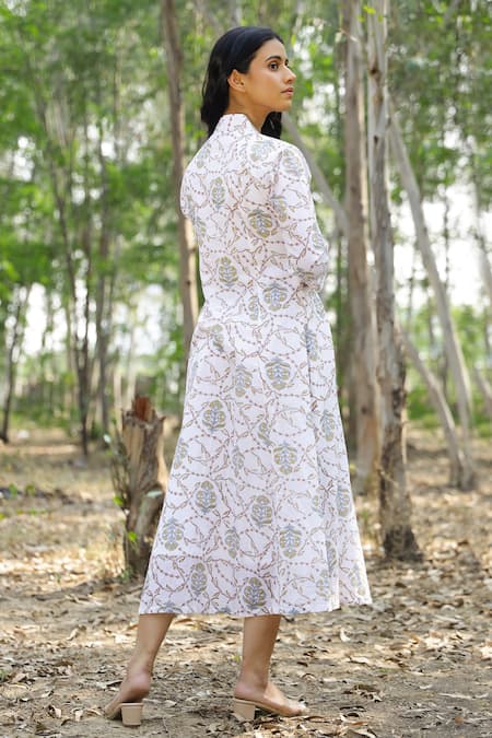 Off White Embroidered Schiffli Cotton Short Dress | POP THE LABEL – Pop the  Label