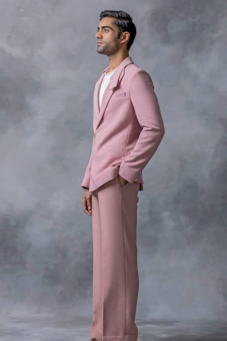 Sarab Khanijou Pink Zipper Jacket & Pant Set 