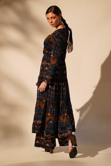 Nikita Mhaisalkar Aztec Print Jacket With Pant 