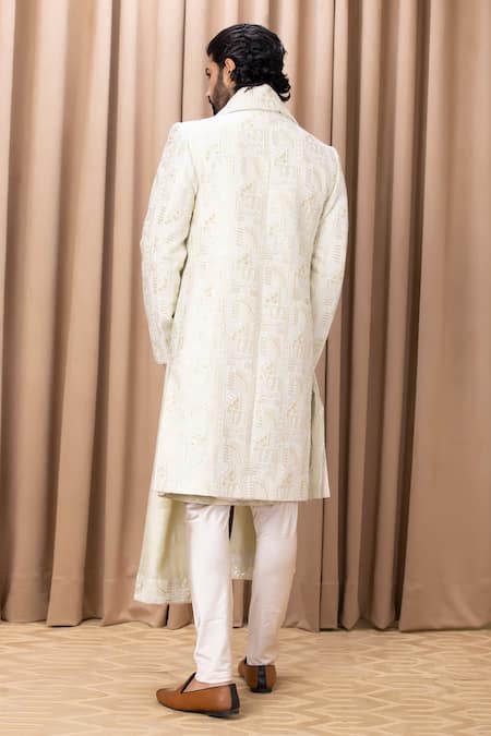 Ankit V Kapoor Zahid Sequin Embroidered Sherwani Set 