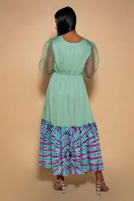 Ranng Label Tie Dye Hem Dress 