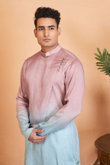 Hilo Design Ombre Georgette Kurta For Kids