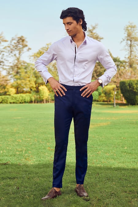 Philocaly Ravine Spread Collar Cotton Shirt 