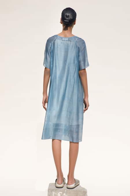 Urvashi Kaur Celia Sheer Jamdani Cotton Silk Handloom Dress 