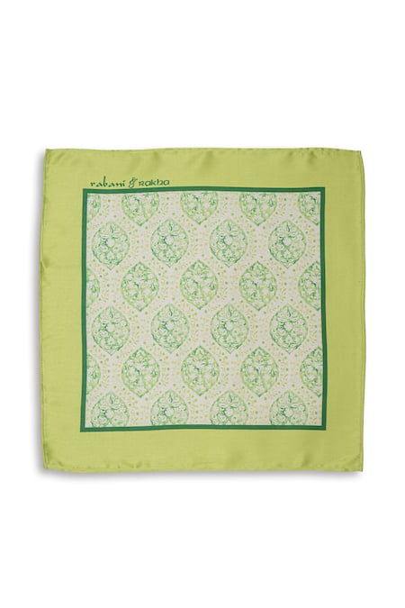 Rabani & Rakha Floral Jaal Print Pocket Square Gift Box - Set of 3 