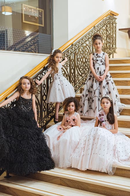 Swati Golyan Tulip Applique Work Gown 