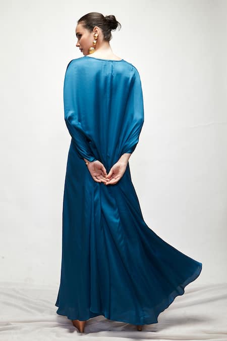 Ranian Silk Front Pleated Kaftan 