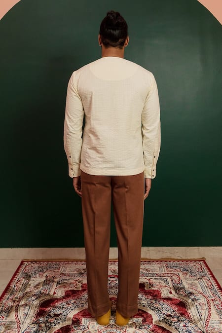 Artless Mud & Moon Stripe Pattern Shirt 