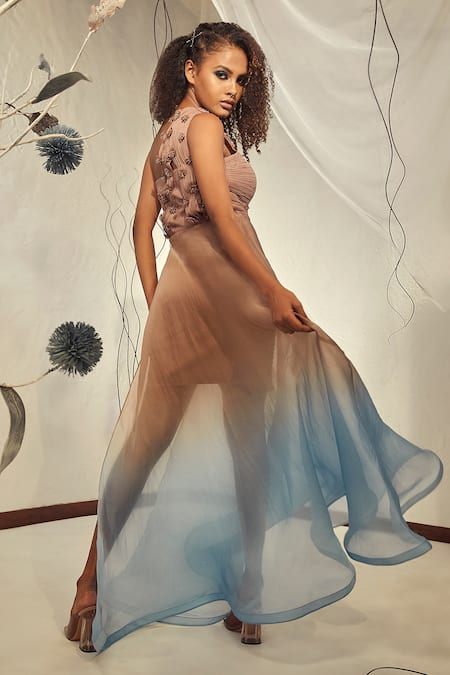 Babita Malkani One Shoulder Gown 