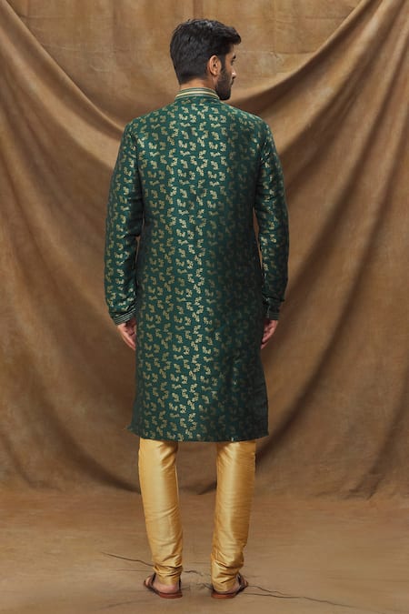 Arihant Rai Sinha Metallic Flora Pattern Kurta Set