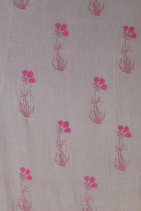 Shop Inheritance India Beige 100% Cotton Hand Block Print Curtains - Set Of 2 at Aza Fashions Shop_Inheritance India_Beige 100% Cotton Hand Block Print Curtains - Set Of 2_at_Aza_Fashions