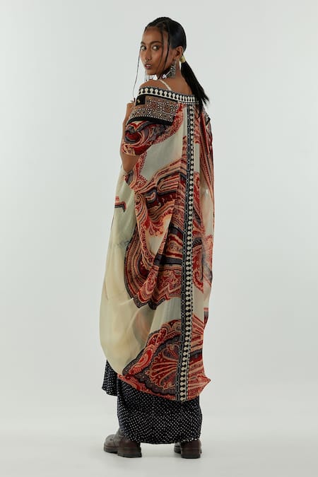 Aseem Kapoor Black Blouse-cotton Silk, Jacket-sheer Silk, Ritu Sheer Jacket And Skirt Set at Aza Fashions Aseem Kapoor_Black Blouse-cotton Silk, Jacket-sheer Silk, Ritu Sheer Jacket And Skirt Set_at_Aza_Fashions