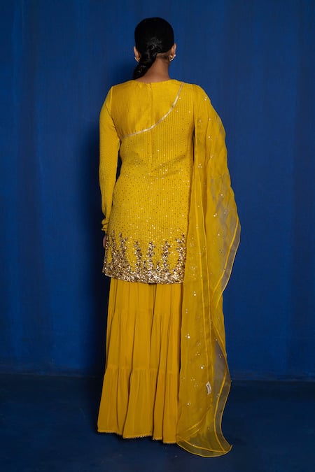 Romaa Hand Embroidered Kurta Sharara Set 