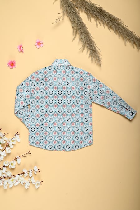 The Blue Morphology Mosaic Print Shirt 