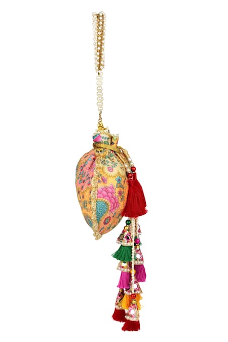 Shop Miar Designs Kriti Floral Jaal Pattern Potli Bag at Aza Fashions Shop_Miar Designs_Kriti Floral Jaal Pattern Potli Bag_at_Aza_Fashions