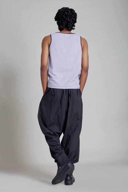 Shop_Mati_Black 100% Cotton Taash Balloon Pant _at_Aza_Fashions