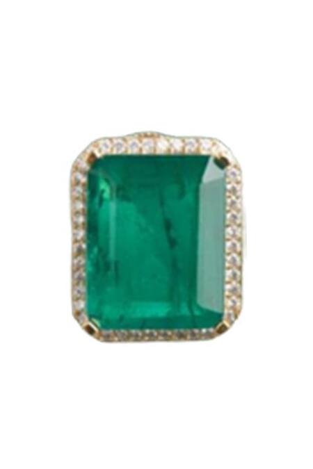 Shop Mozaati Silver Plated Doublet Stone Raya Studded Earrings at Aza Fashions Shop_Mozaati_Silver Plated Doublet Stone Raya Studded Earrings_at_Aza_Fashions