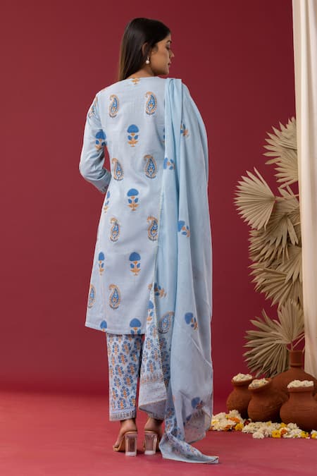 Abbaran Block Print Kurta Salwar Set 