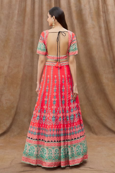 Naintara Bajaj Mughal Print Lehenga Set 